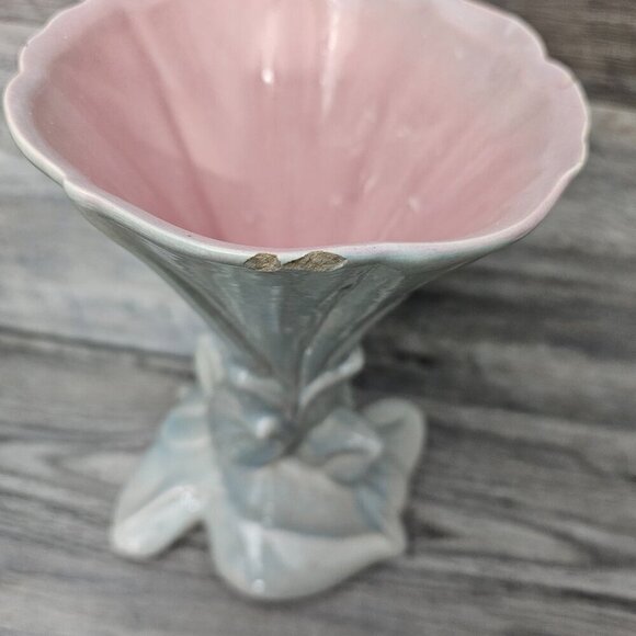GONDER USA Trumpet Vintage Mid Century Gray Art Deco Style Vase - Picture 8 of 8